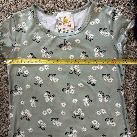 Girls Sz 7/7-8 Set of 2 Tops Cynthia Rowley Jenna & Jessie USA Floral Sequence - Picture 8 of 12